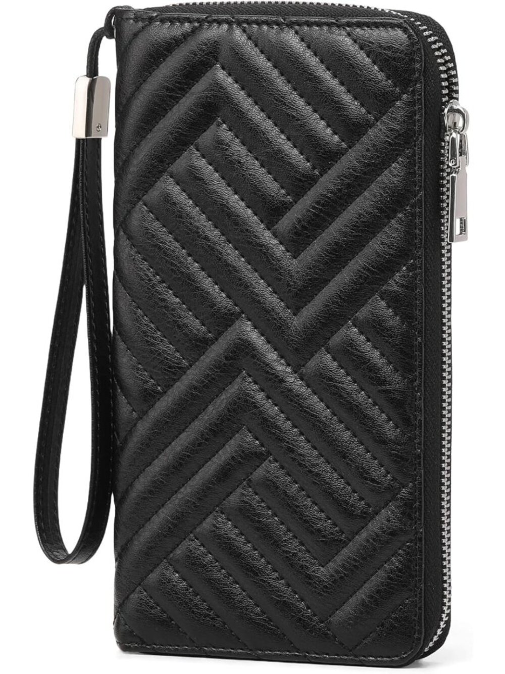 RFID Blocking Leather Wallet - Large Capacity Clutch & Wristlet for Women